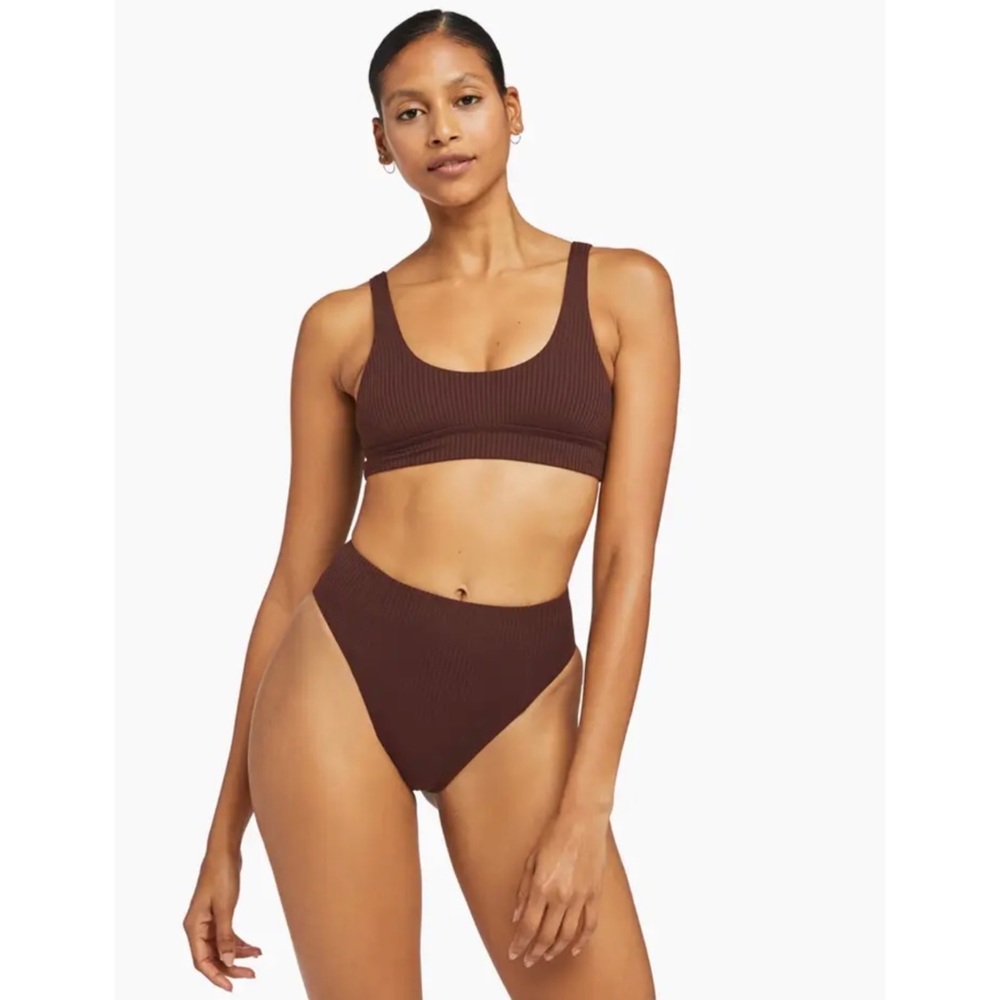 Vitamin A Sienna High Waist Bottom Chocolate Ecorib - L
